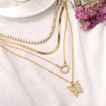 Load image into Gallery viewer, Gold Butterfly Necklace Set
