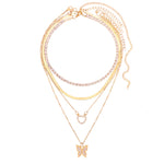 Load image into Gallery viewer, Gold Butterfly Necklace Set
